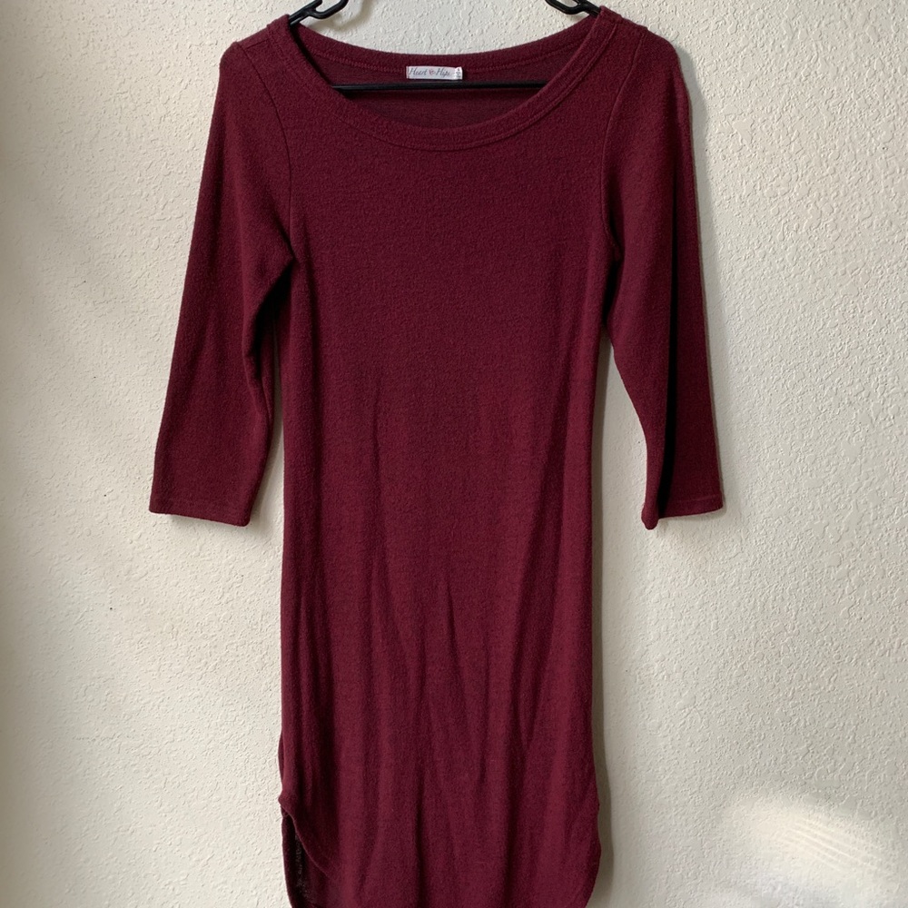 Heart & Hips Maroon Mini Dress